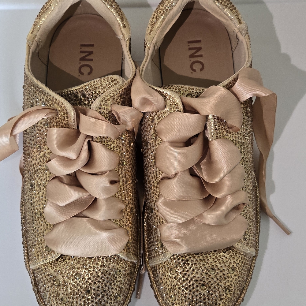 INC International Concepts Gold Embellished Women's Shoes